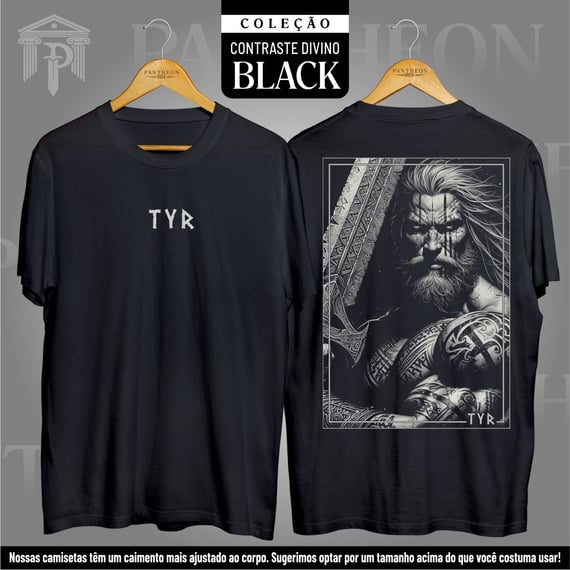 Camiseta Unissex BLACK Frente e Costas - 