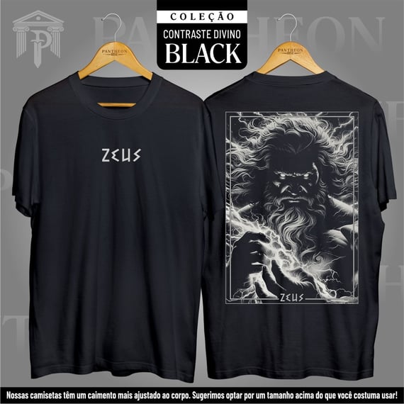 Camiseta Unissex BLACK Frente e Costas - 