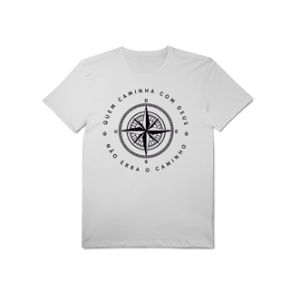 Nome do produto Quem caminha com Deus - Malha Pima