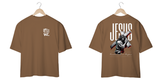 Nome do produtoCamiseta Oversized Jesus Cristo e Frase Motivacional 
