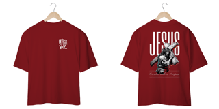 Nome do produtoCamiseta Oversized Jesus Cristo e Frase Motivacional 