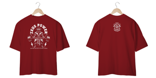 Nome do produtoCamiseta Oversized Zeus Power Estilo Academia 