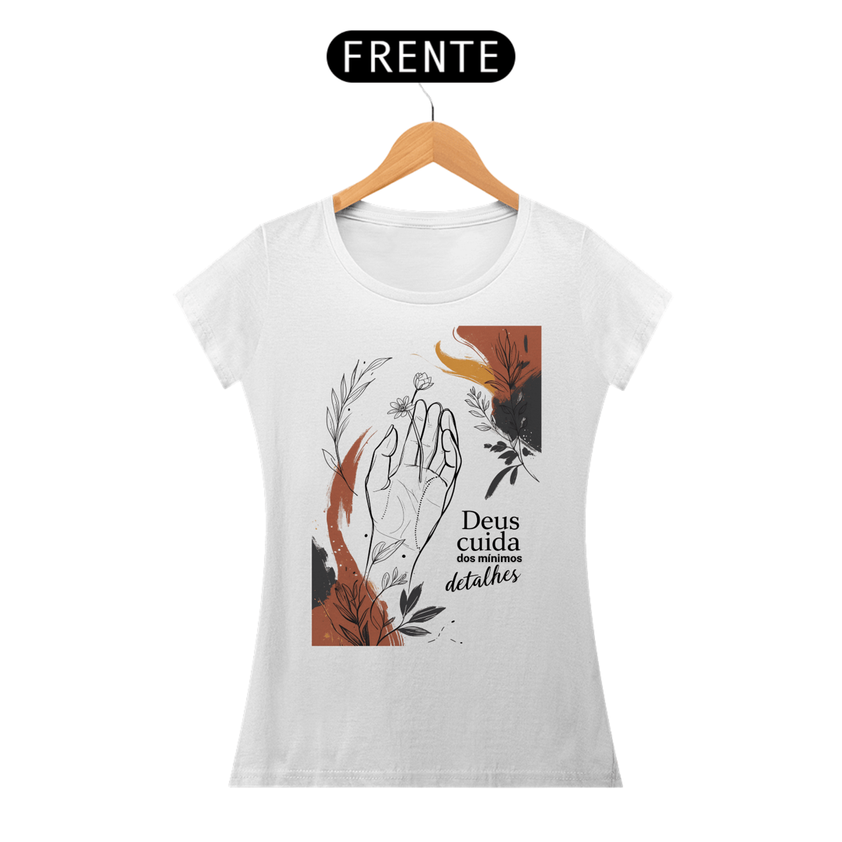 Nome do produto: Camiseta Baby Long Prime - Deus Cuida dos detalhes