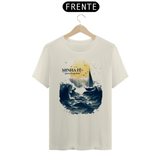 Nome do produto Camiseta unissex - Minha fé acalma tempestades