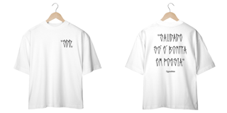 Camiseta Oversized Branca/Off - Saudade