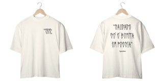 Nome do produto Camiseta Oversized Branca/Off - Saudade