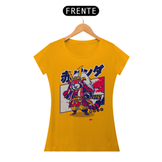 Nome do produto Camiseta Feminina Guaxinim Samurai Estampa Japonesa