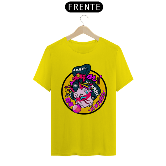 Camiseta Gueixa bola de chiclete Estampa Japonesa
