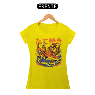 Nome do produto Camiseta Feminina Polvo Takoyaki Estampa Japonesa 