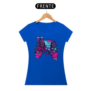 Nome do produto Camiseta Feminina Controle PS Joystick Estampa GAME