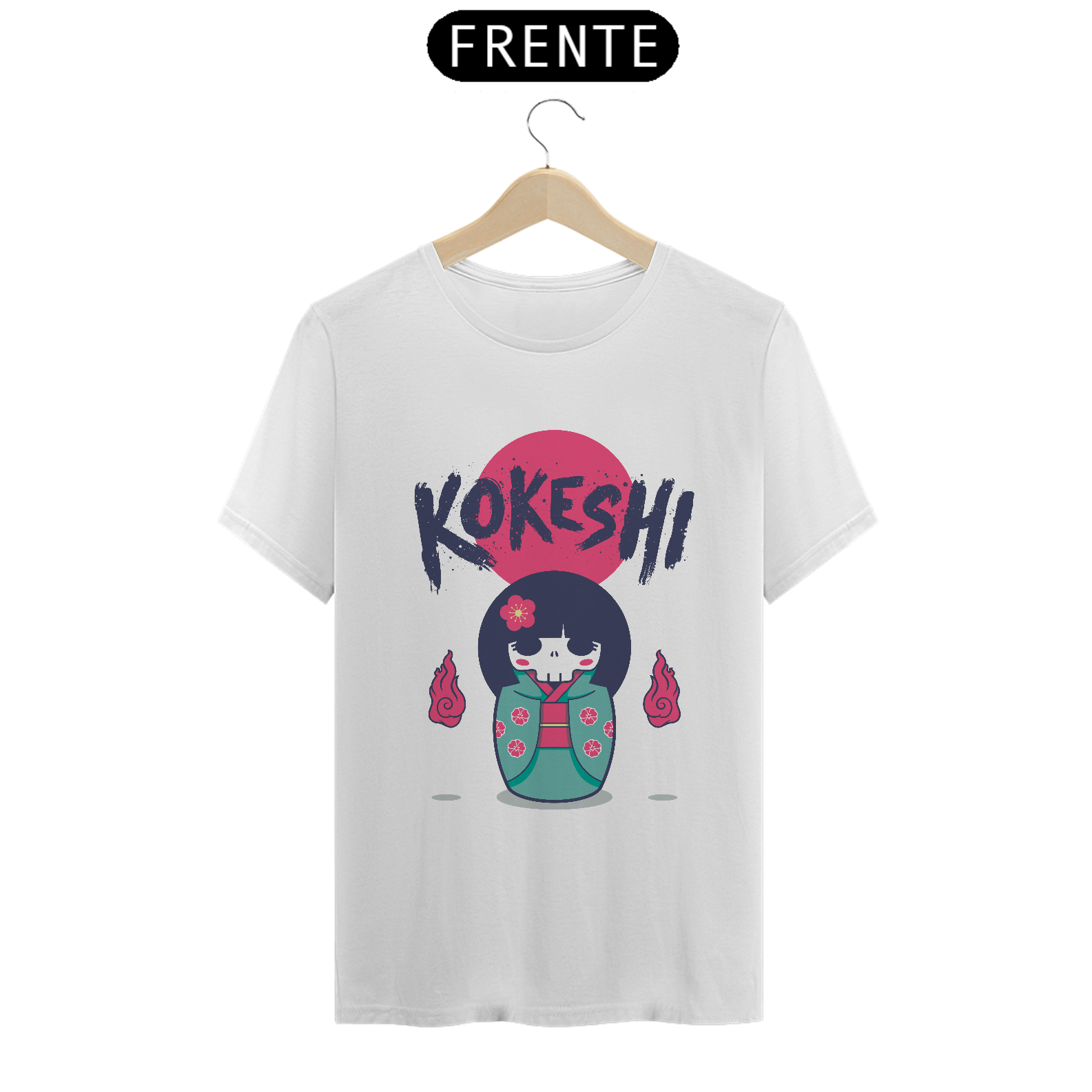 Camiseta Kokeshi Estampa Japonesa