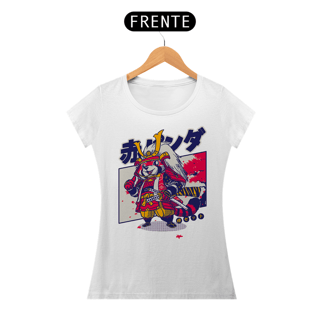 Nome do produto Camiseta Feminina Guaxinim Samurai Estampa Japonesa
