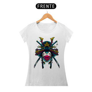 Camiseta Feminina Cyber Gueixa Estampa Japonesa
