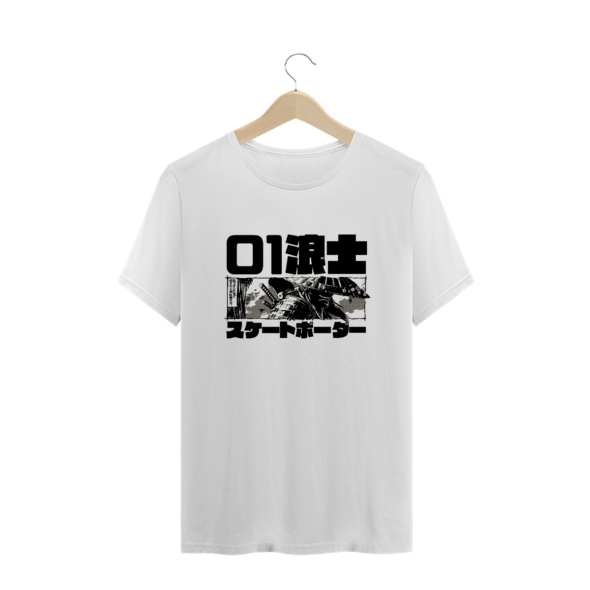 Nome do produto: Camiseta Plus Size Skatista Samurai Estampa Japonesa