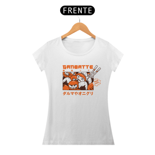 Camiseta Feminina Darumaki da Sorte Estampa Japonesa 