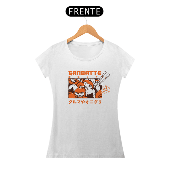 Camiseta Feminina Darumaki da Sorte Estampa Japonesa 