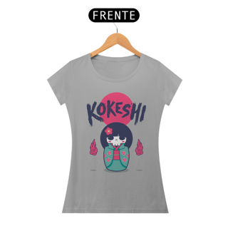 Nome do produto Camiseta Feminina Kokeshi Estampa Japonesa