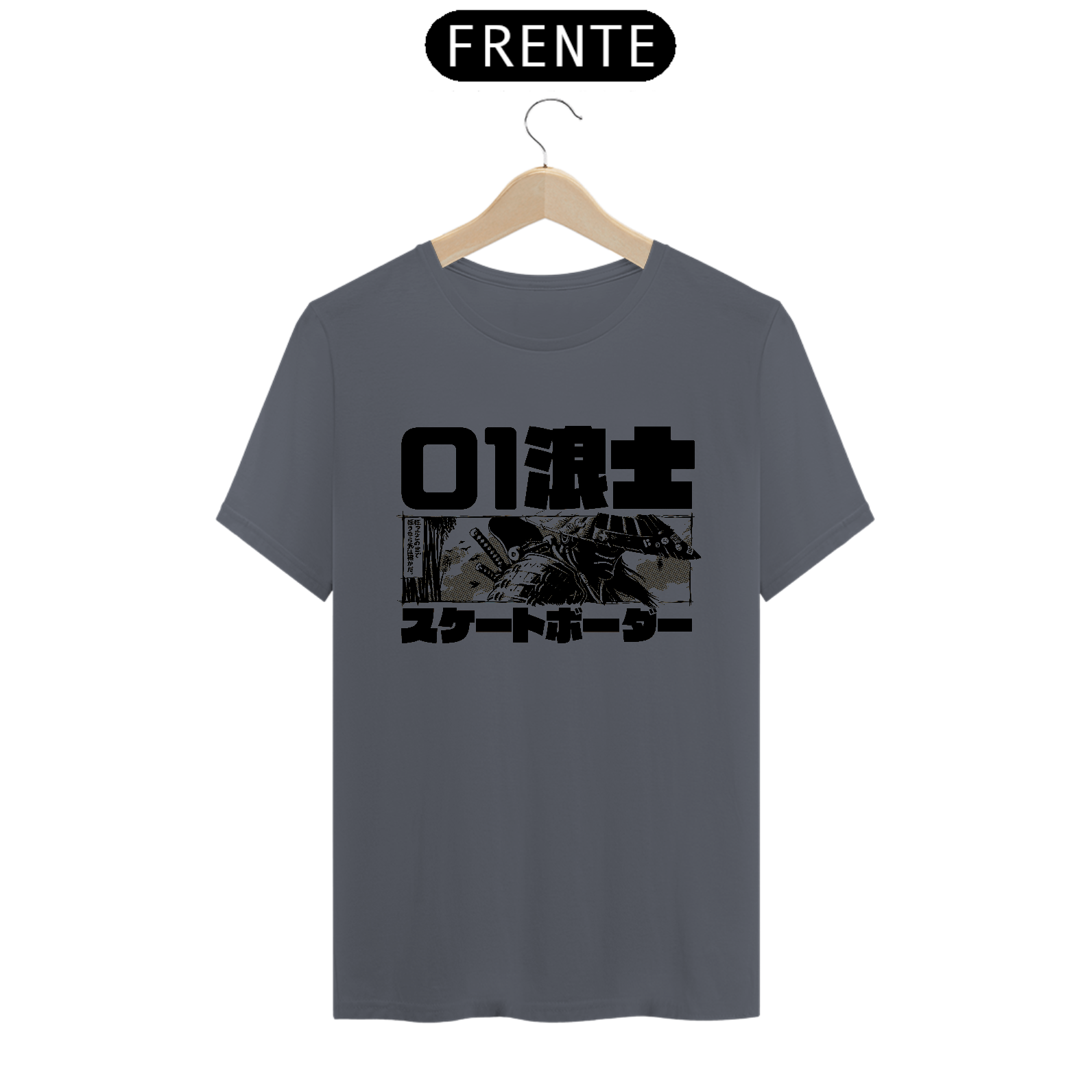Camiseta Skatista Samurai Estampa Japonesa 