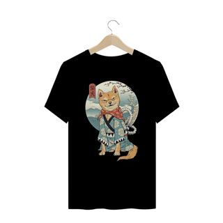 Camiseta Plus Size Shiba Estampa Japonesa