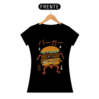 Camiseta Feminina hambúrguer Yokai Estampa Japonesa