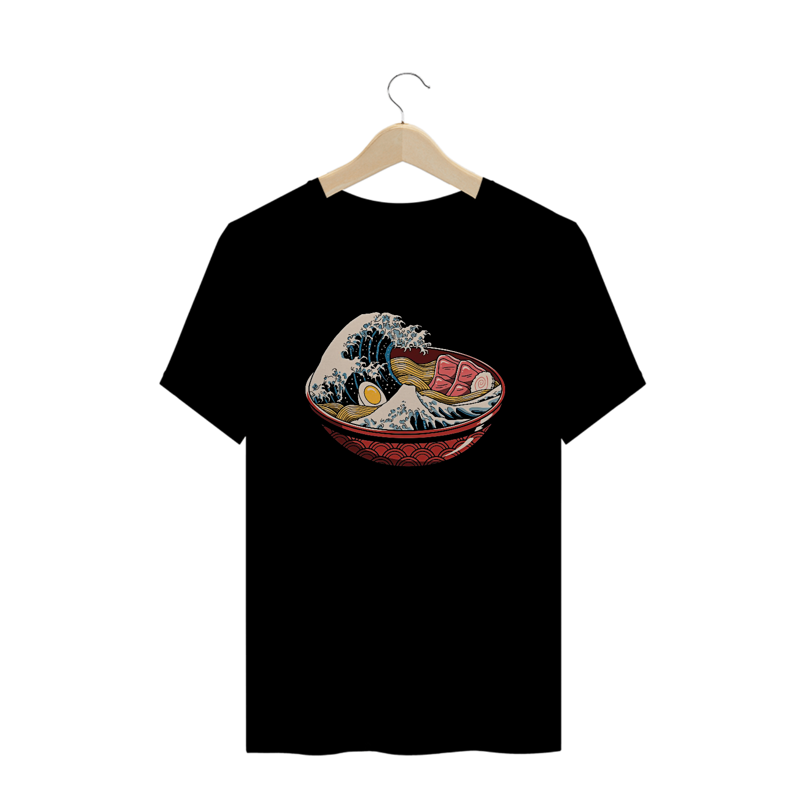 Camiseta Plus Size Lámen Sabor Onda Estampa Japonesa