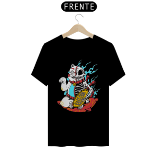 Camiseta Gato Japonês Sem Sorte Estampa Japonesa