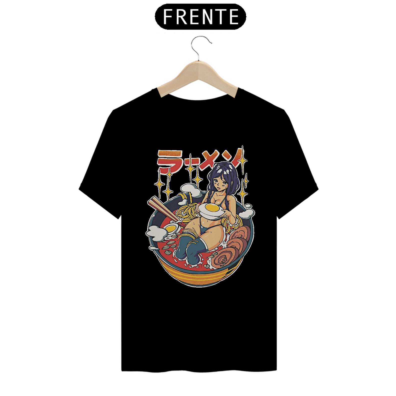 Camiseta Mulher do Lamen Estampa Japonesa 