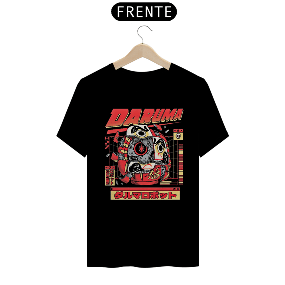 Camiseta Daruma Robô Estampa Japonesa 