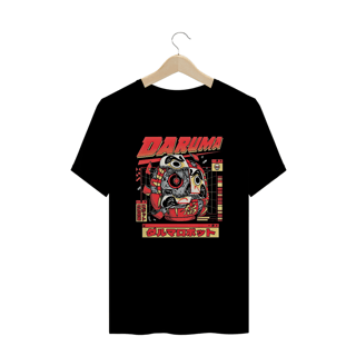 Camiseta Plus Size Daruma Robô Estampa Japonesa 