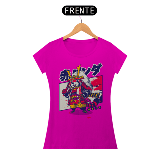 Nome do produto Camiseta Feminina Guaxinim Samurai Estampa Japonesa