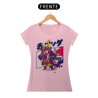 Nome do produto Camiseta Feminina Guaxinim Samurai Estampa Japonesa