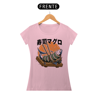 Nome do produto Camiseta Feminina Sushi Atum Estampa Japonesa