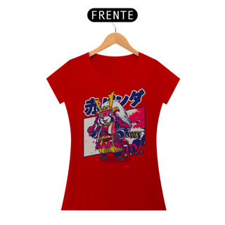 Nome do produto Camiseta Feminina Guaxinim Samurai Estampa Japonesa