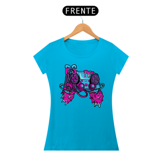 Nome do produto Camiseta Feminina Controle PS Joystick Estampa GAME