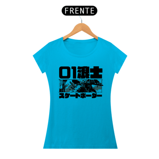Nome do produto Camiseta Feminina  Skatista Samurai Estampa Japonesa 