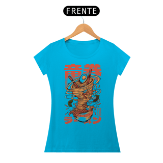 Nome do produto Camiseta Feminina Lámen Furação Estampa Japonesa