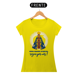 Nome do produto Baby Look Religiosa - Nossa Senhora Aparecida, Rogai por Nós