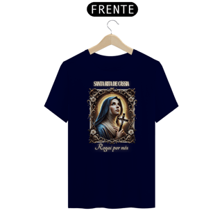 Nome do produto Camiseta Religiosa - Santa Rita de Cássia Rogai por Nós