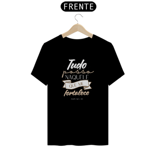 Nome do produto Camiseta Religiosa - Tudo Posso Naquele Que Me Fortalece