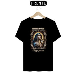 Nome do produto Camiseta Religiosa - Santa Rita de Cássia Rogai por Nós