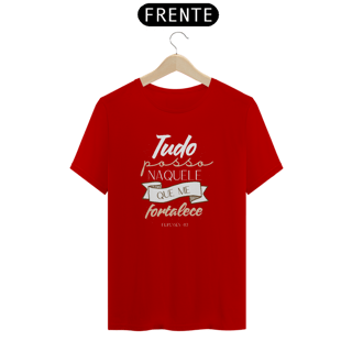 Nome do produto Camiseta Religiosa - Tudo Posso Naquele Que Me Fortalece