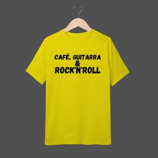Nome do produto Camiseta Infantil (10 a 14) | Café, Guitarra & Rock'N'Roll