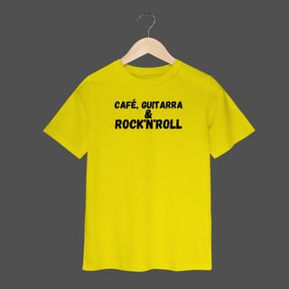 Nome do produto Camiseta Infantil (2 a 8) | Café, Guitarra & Rock'N'Roll