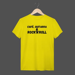 Nome do produto Camiseta Quality | Café, Guitarra & Rock'N'Roll