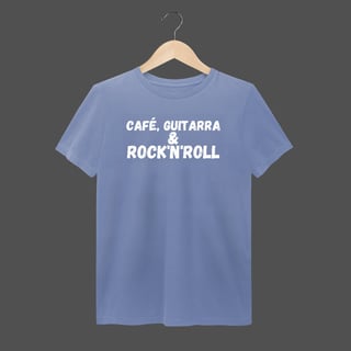 Nome do produto Camiseta Estonada | Café, Guitarra & Rock'N'Roll