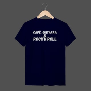 Nome do produto Camiseta Quality | Café, Guitarra & Rock'N'Roll
