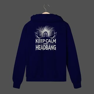 Nome do produto Moletom C/ Zíper Prime | Keep Calm And HeadBang