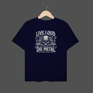 Nome do produto Camiseta Plus Size | Live Loud - Die Metal