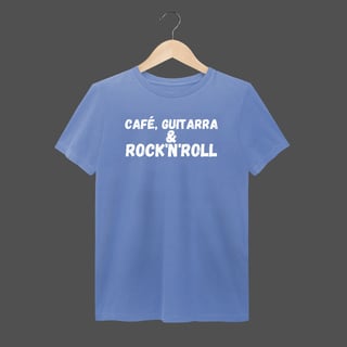Nome do produto Camiseta Estonada | Café, Guitarra & Rock'N'Roll