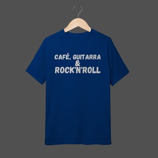 Nome do produto Camiseta Infantil (10 a 14) | Café, Guitarra & Rock'N'Roll